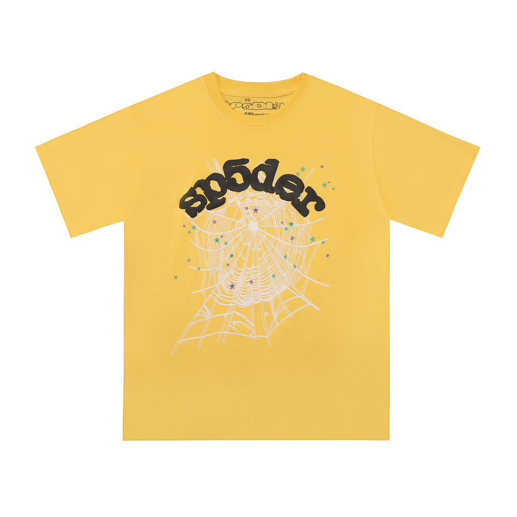 Sp5der Spider Web Foam Print High Street T-Shirt