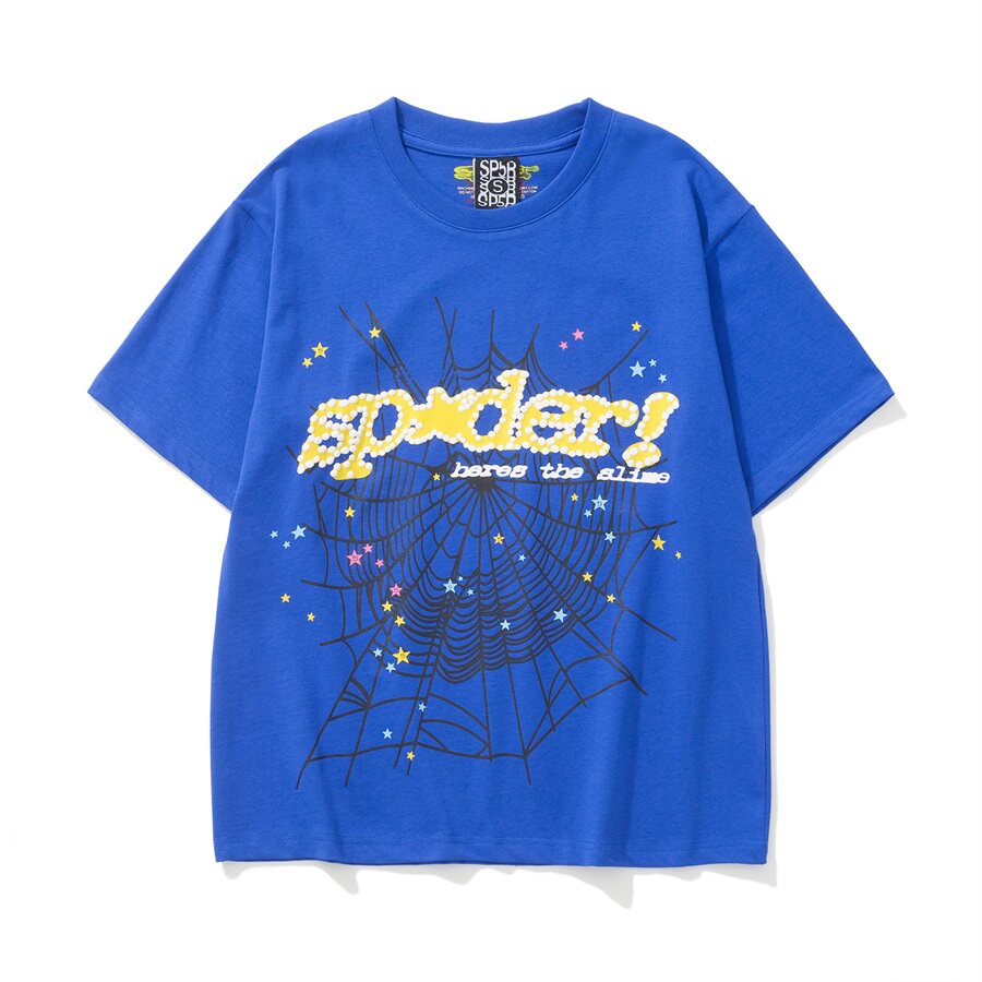 Sp5der Spider Web Foam Print High Street T-Shirt