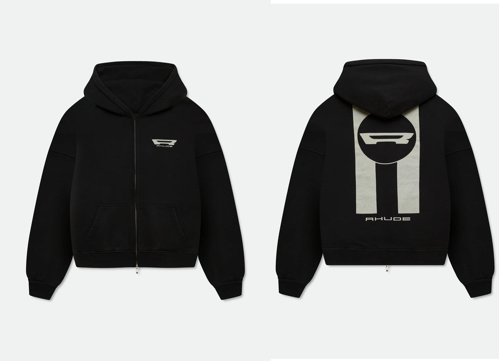 RHUDE American Vintage Letter Print Loose Hooded Sweatshirt