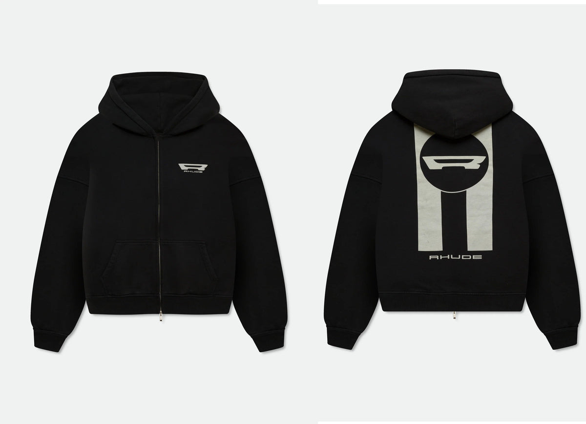 RHUDE American Vintage Letter Print Loose Hooded Sweatshirt