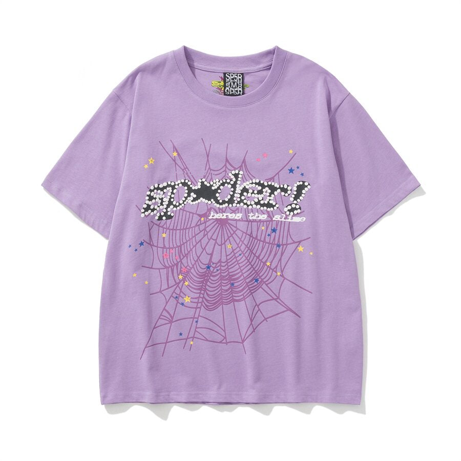 Sp5der Spider Web Foam Print High Street T-Shirt