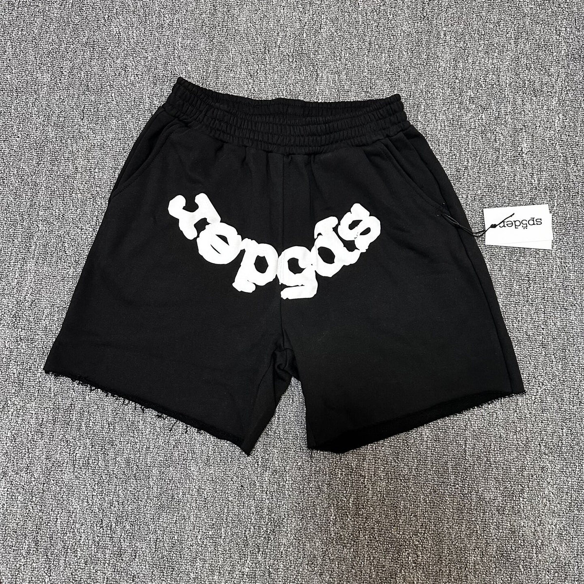 Sp5der Foam Print High Street Fleece Sweat Shorts
