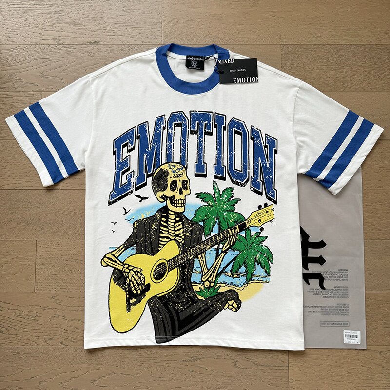 MIXED EMOTION Retro Rhinestone Monogram High Street Tee