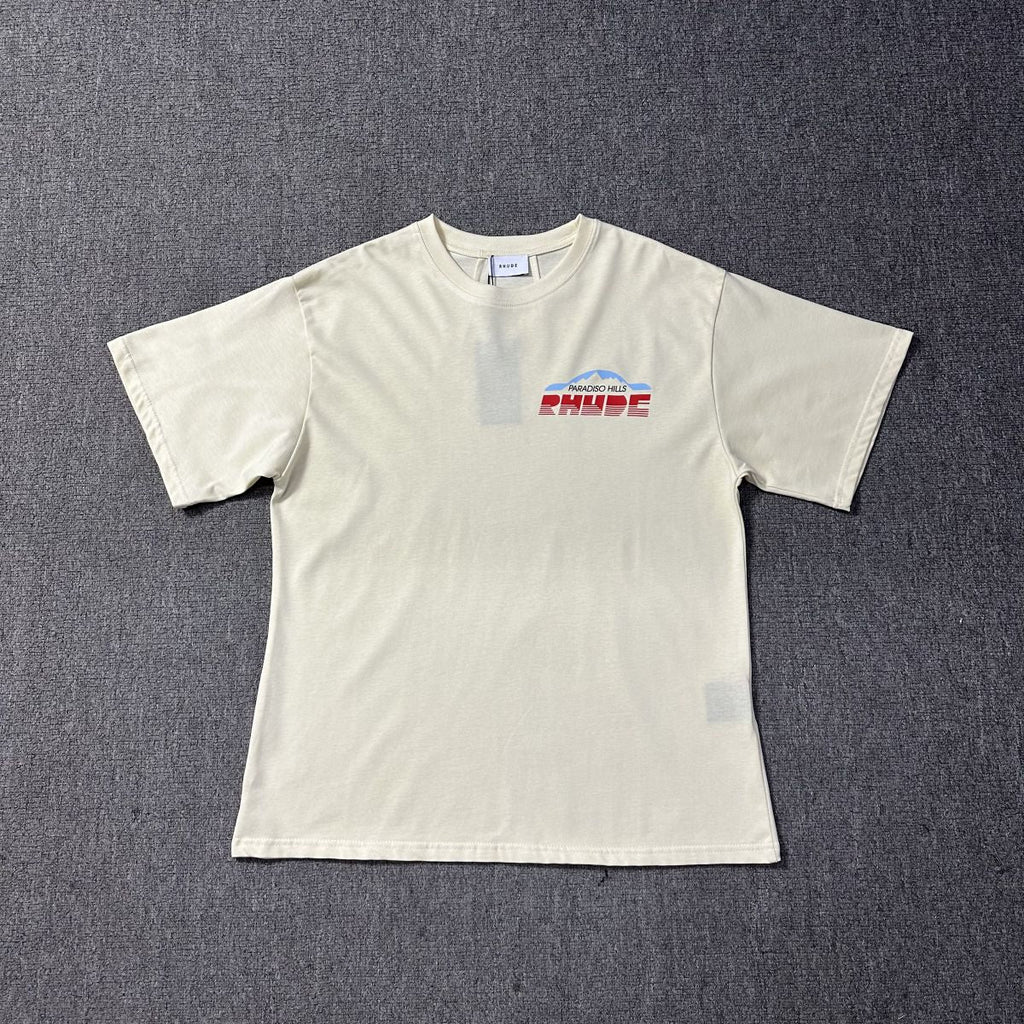 RHUDE American Retro Loose Fit Unisex Summer T-Shirt
