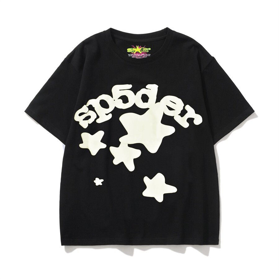 Sp5der Spider Web Foam Print High Street T-Shirt
