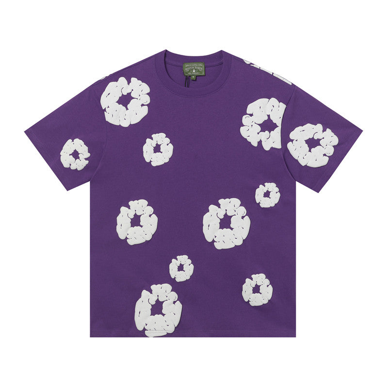 Denim Tears Cotton Flower Foam Print Cotton Tee
