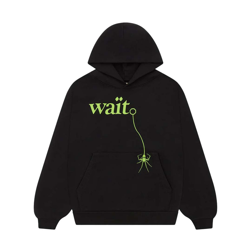 Sp5der Wait Hoodie Black