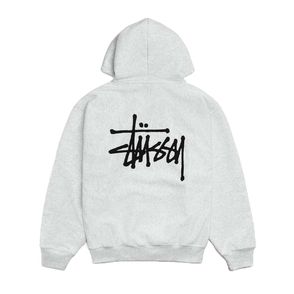Stussy Basic Zip Up Hoodie Grey