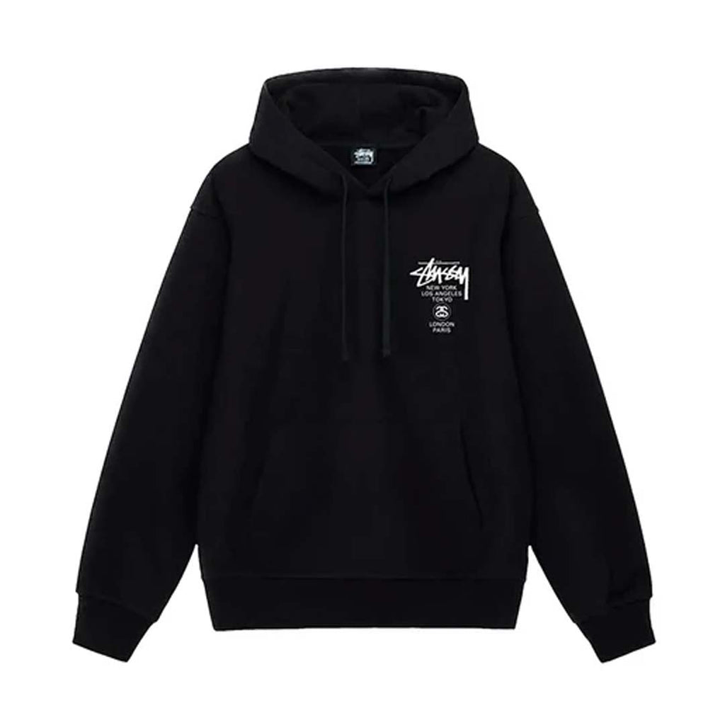Stussy World Tour Hoodie Black