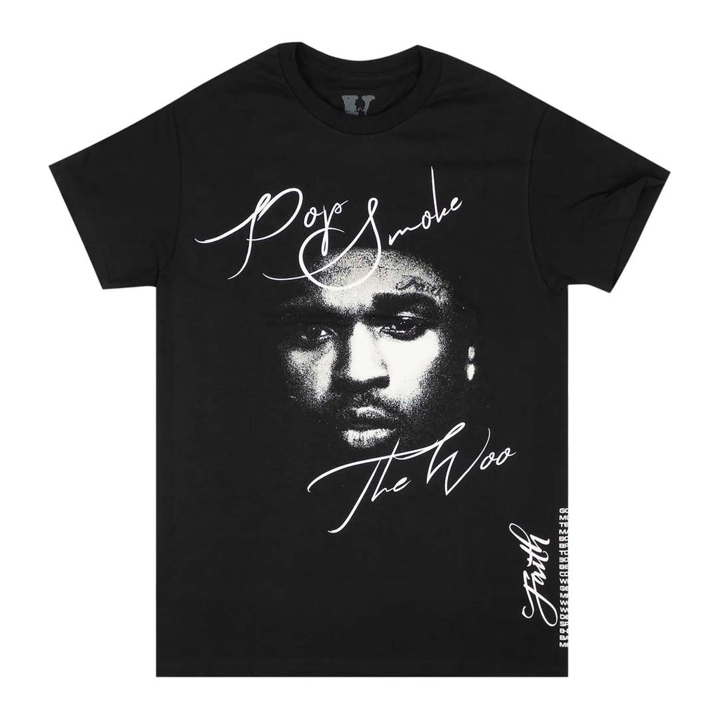 Vlone Pop Smoke Black Faith Tee