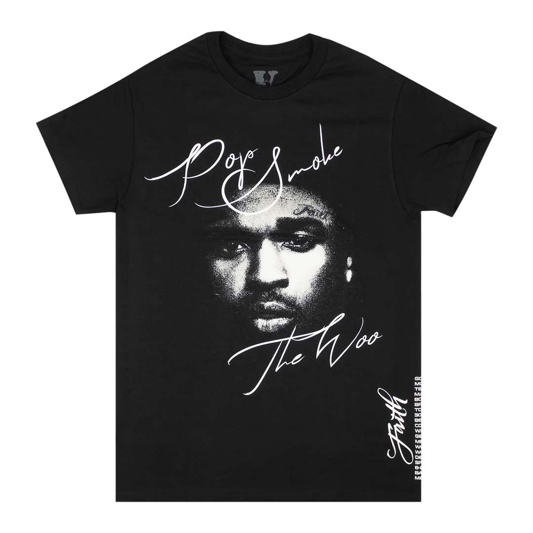 Vlone Pop Smoke Black Faith Tee