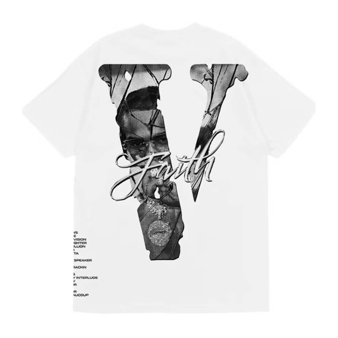 Vlone Pop Smoke White Faith Tee