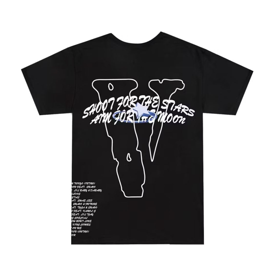 Vlone x Pop Smoke Tracklist Tee Black